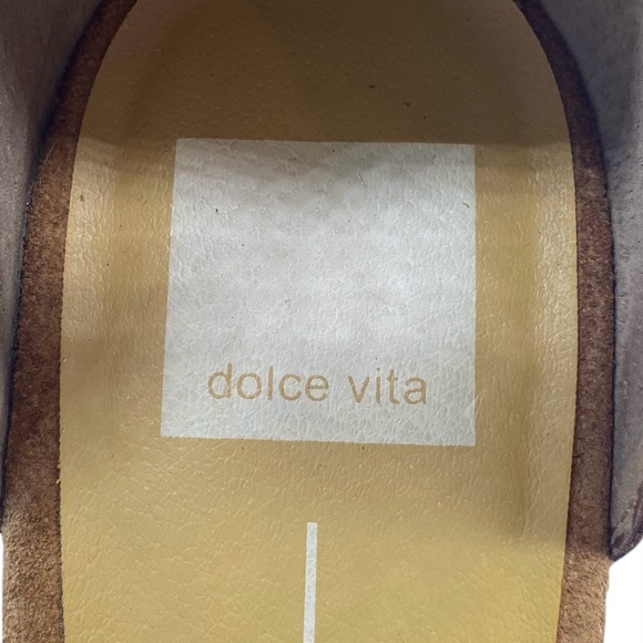 Dolce Vita Womens Shoes Otto Wedge Sandals 10 Brown Suede Leather Platform Chic - Picture 13 of 15
